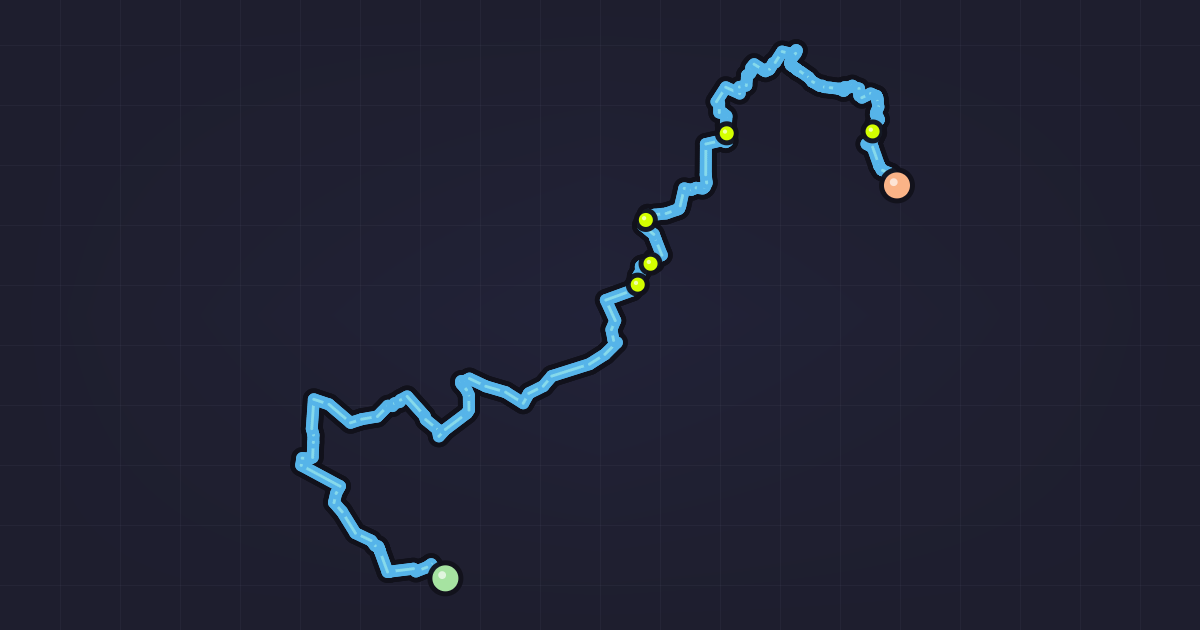 Map of cycling route roast coffee Ride